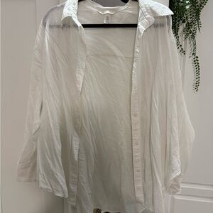 H&M White Button Down Shirt